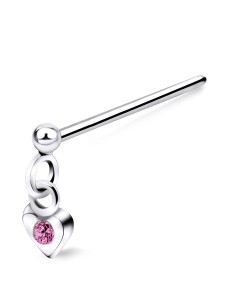 Heart in Stone Straight Nose Stud NSKA-829